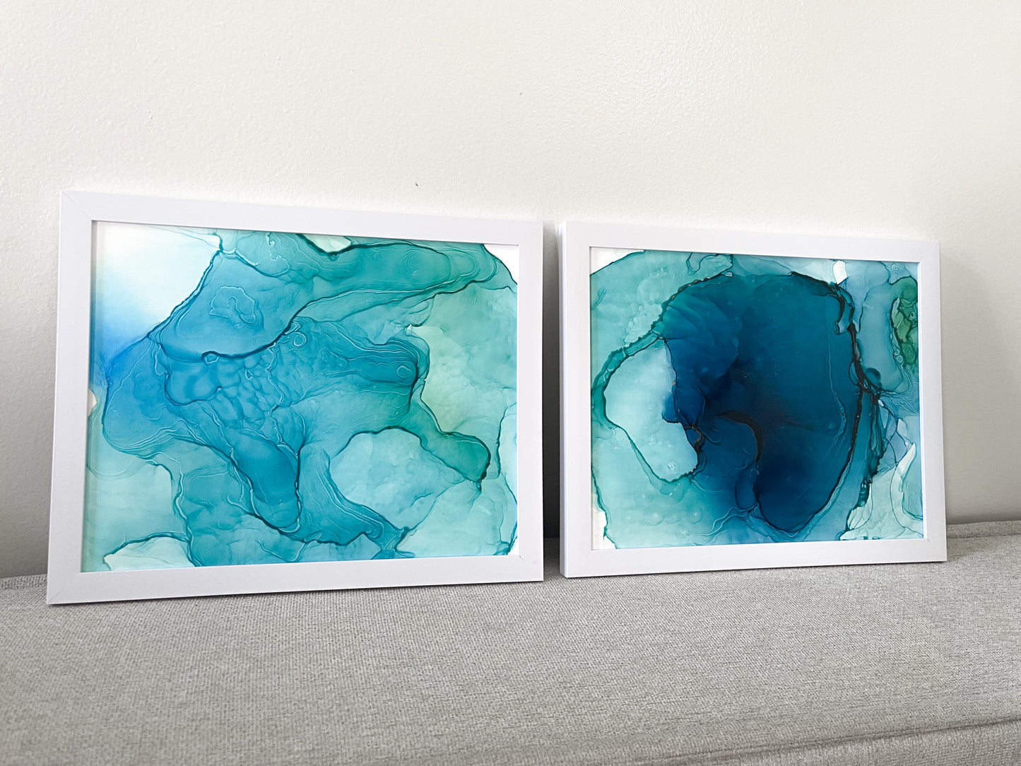 ‘Shimmering Oasis’ Original Diptych