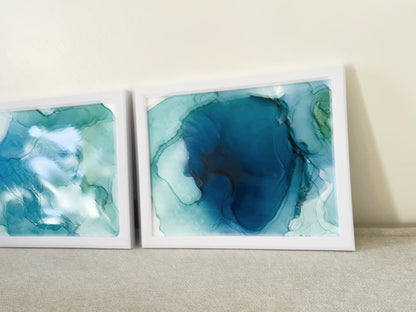 ‘Shimmering Oasis’ Original Diptych